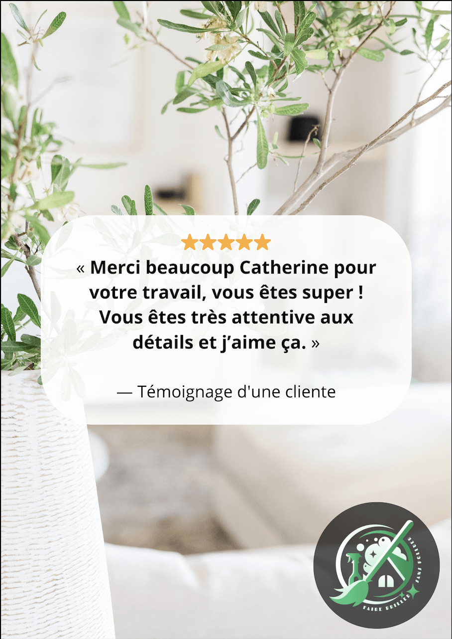 Témoignage d'une cliente satisfaite